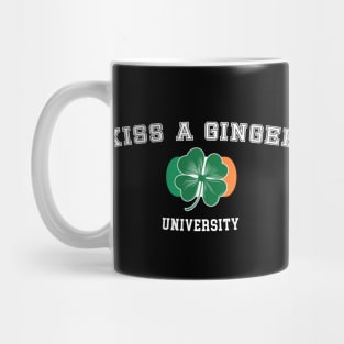 Kiss a Ginger University - Flag of Ireland with Irish Shamrock Mug